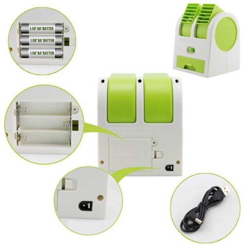 Mini Fan Cooling Portable Desktop Dual Bladeless Air Conditioner - Image 5