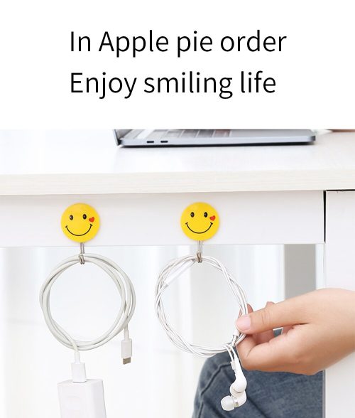 Smile Pattern Creative Plastic Wall Hanger 5pc - Image 6