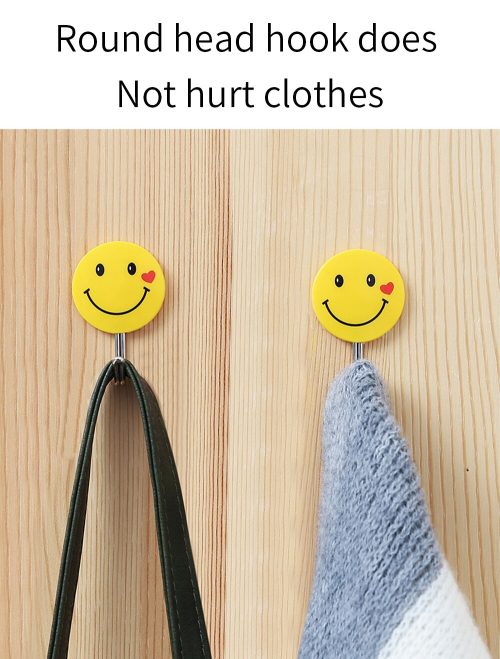 Smile Pattern Creative Plastic Wall Hanger 5pc - Image 4