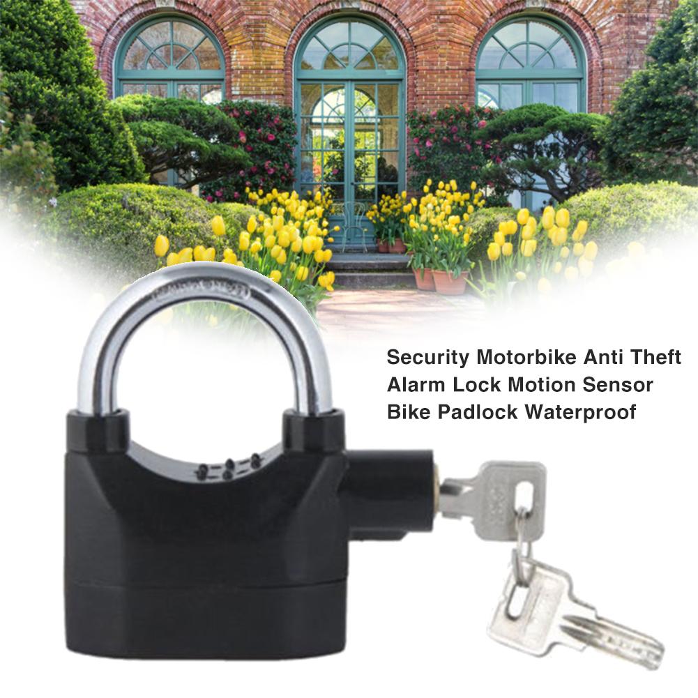 Waterproof Siren Alarm Padlock Alarm Lock for Motorcycle Short Beam Bike Bicycle - Image 3