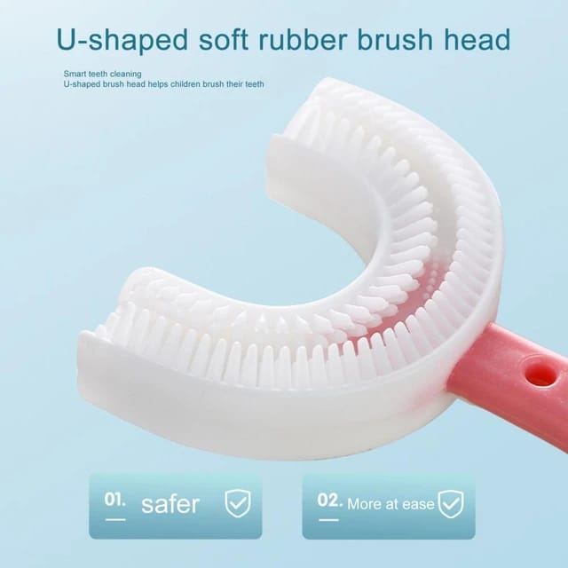 Baby Toothbrush Children 360 Degree U-shaped Child Toothbrush Teethers Baby Brush Silicone Kids Teeth Oral Care Cleaning - Image 4